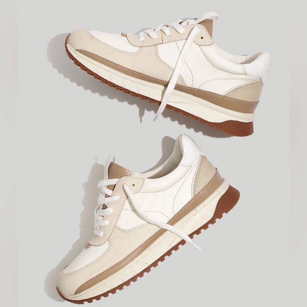 Madewell Kickoff Trainer Sneakers in Antique Cream